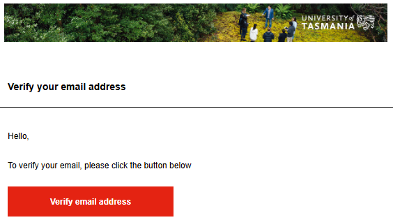 Verify email button Verify email button