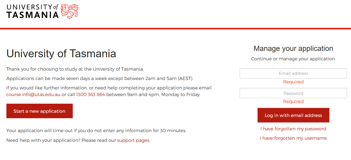 Application portal blank Application portal blank